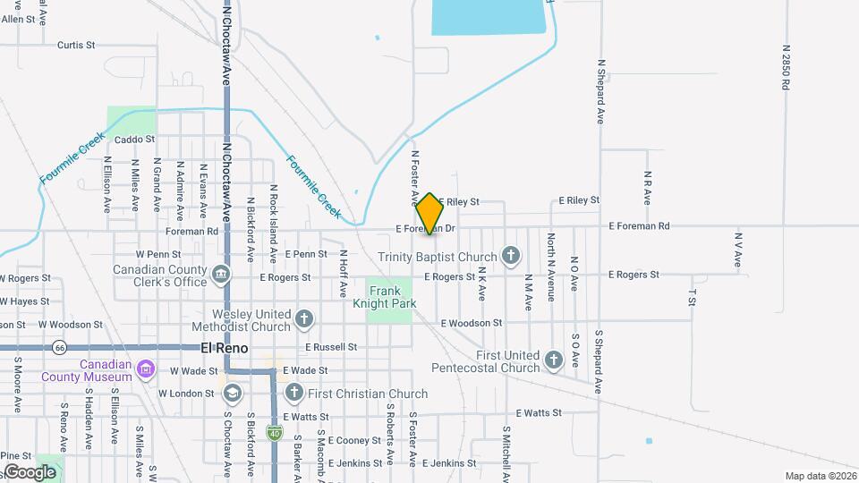 235 N El Reno Ave Map and Location Details