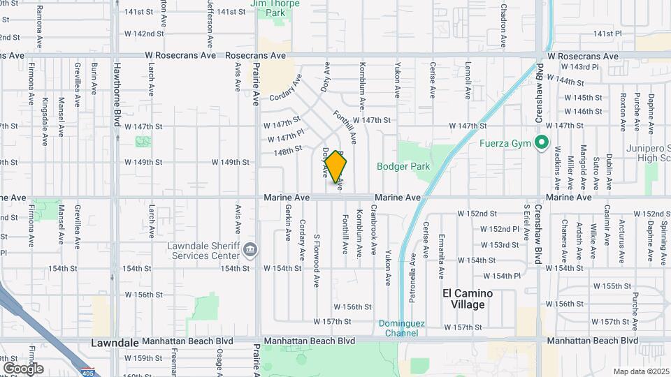 15017 Bodger Ave Map and Location Details