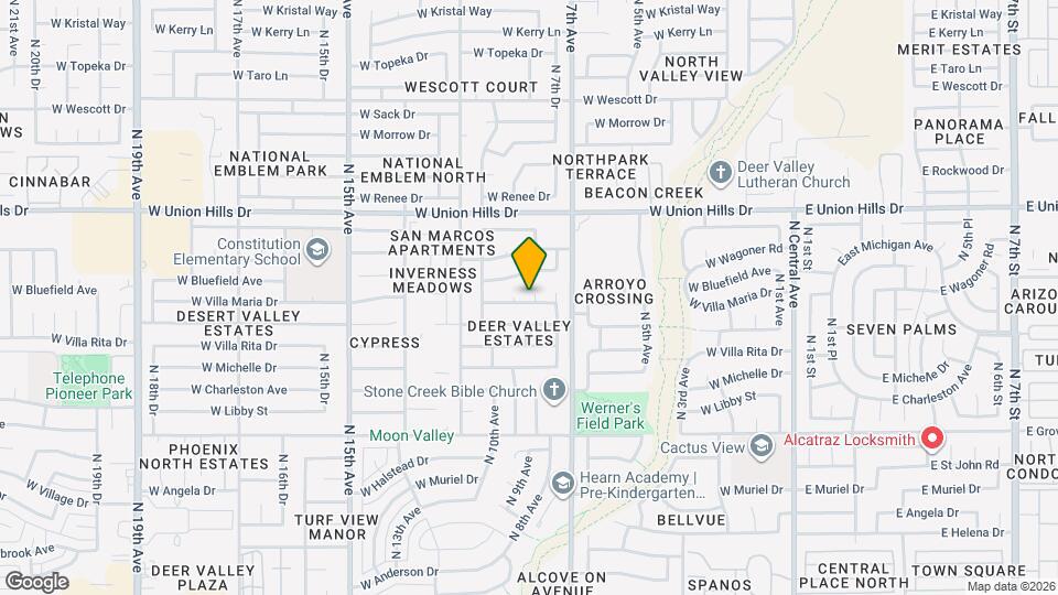 814 W Villa Maria Dr Mapa y Detalles de la Ubicación