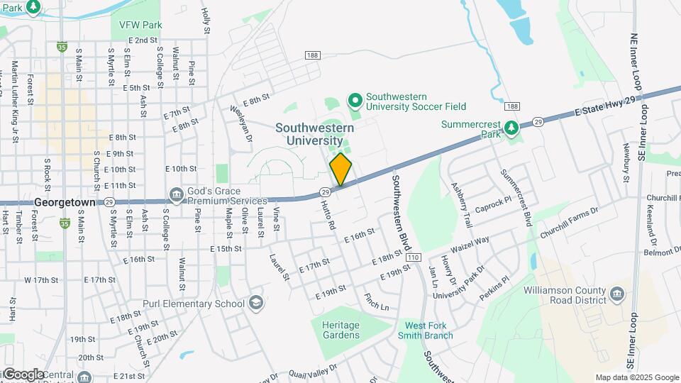 1802 E University Ave Map and Location Details