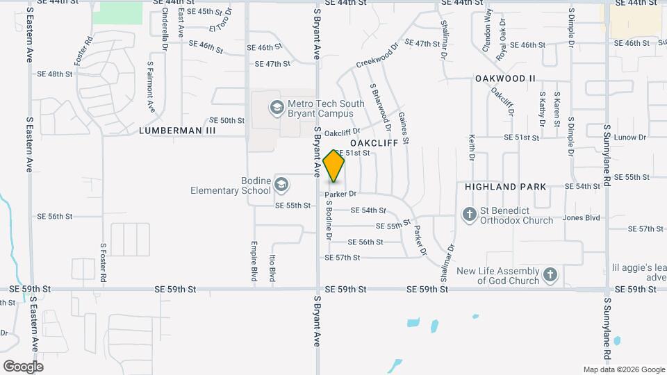 5316 S Bodine Dr Map and Location Details