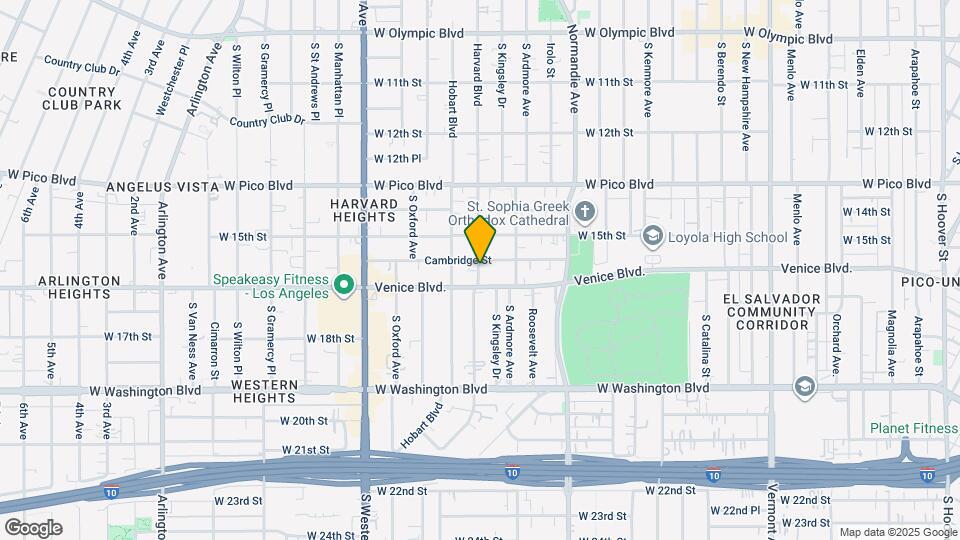 1559 1/2 S Harvard Blvd Map and Location Details