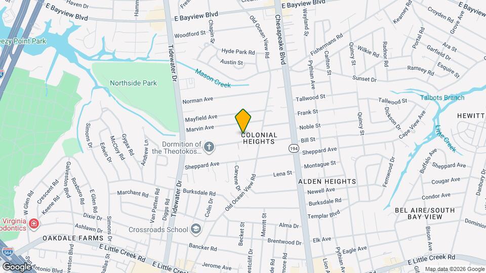 824 Lesner Ave Map and Location Details