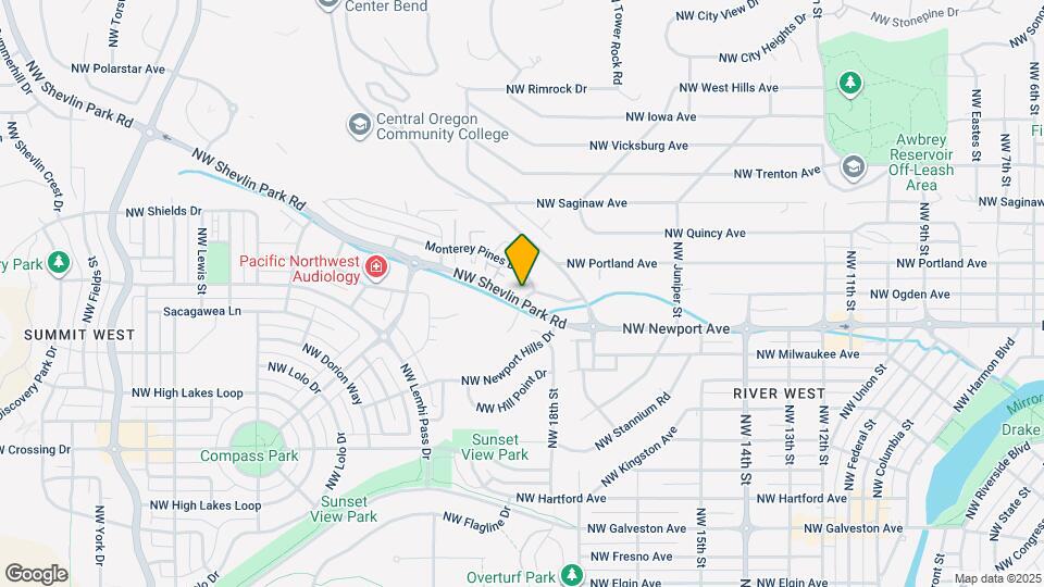 1850 NW Shevlin Park Rd Map and Location Details