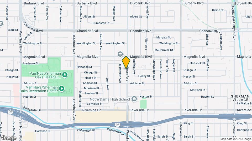 5061 Woodman Ave Map and Location Details
