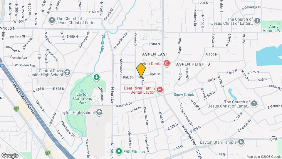 627 Colonial Ave Map and Location Details