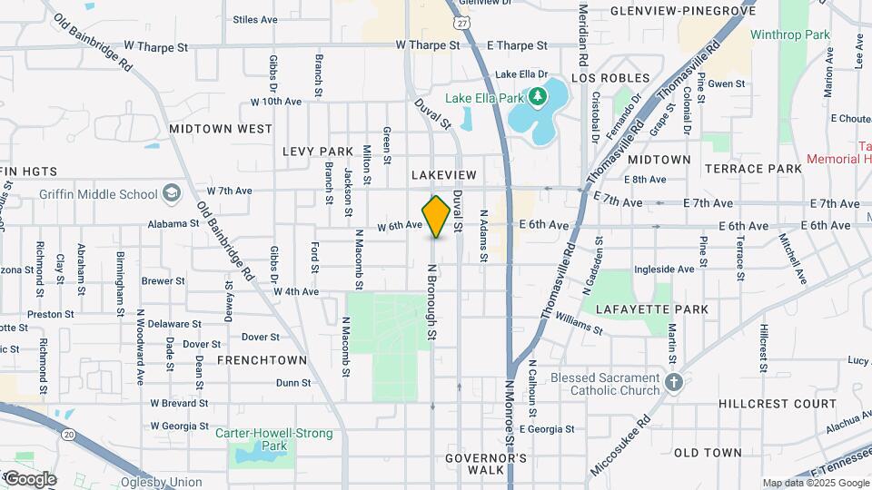 1235 N Bronough St Map and Location Details
