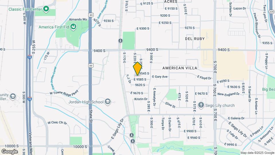 239 E 9585 S Map and Location Details