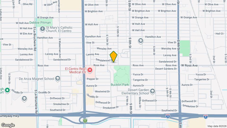 1036 Ross Ave Map and Location Details