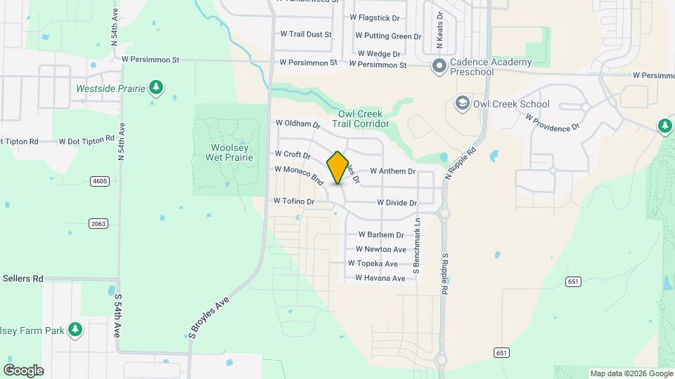 4563 W Croft Dr Map and Location Details