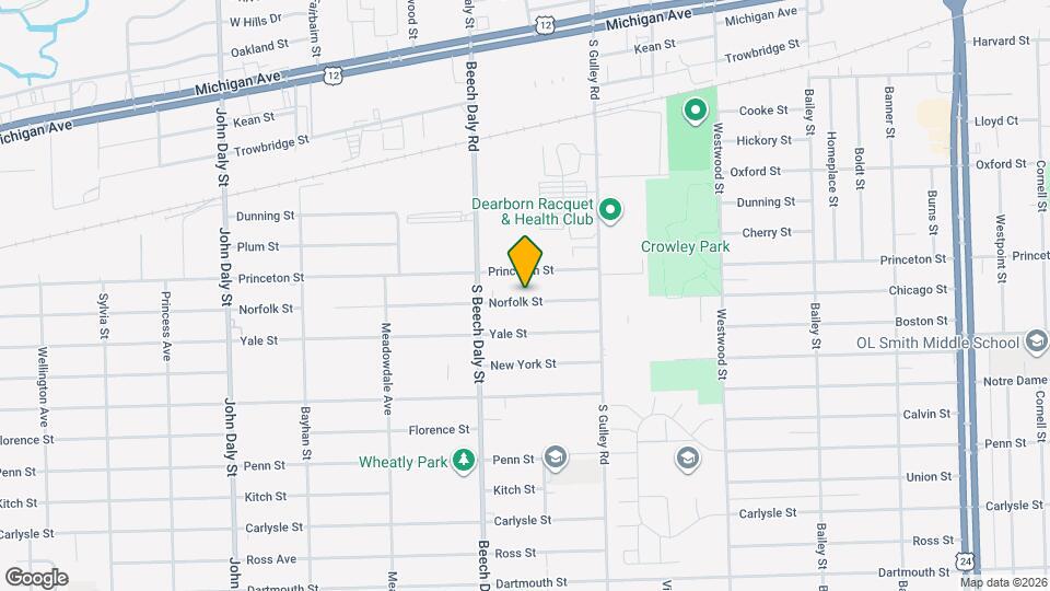 25636 Norfolk St Map and Location Details