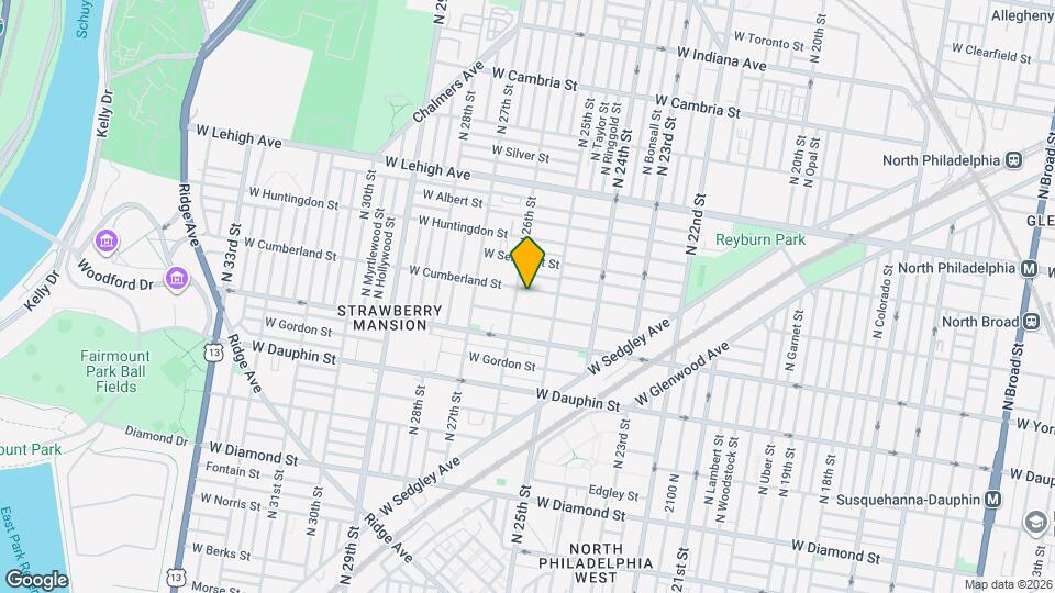 2536 W Cumberland St Map and Location Details