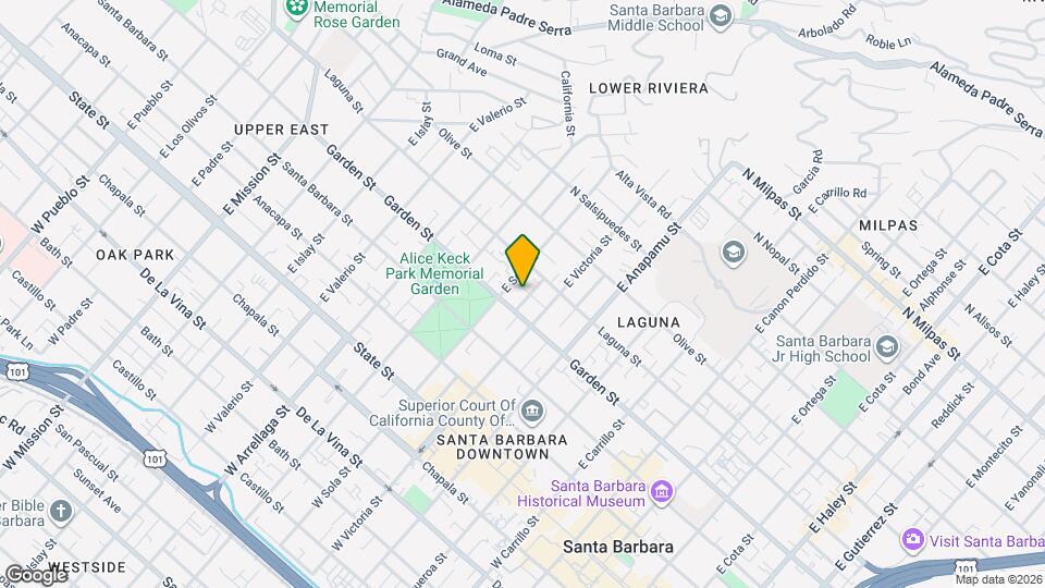 317 Loma Vista Ave Map and Location Details