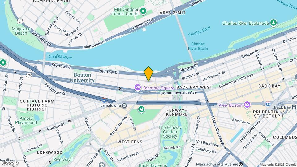 72 Bay State Rd Map and Location Details