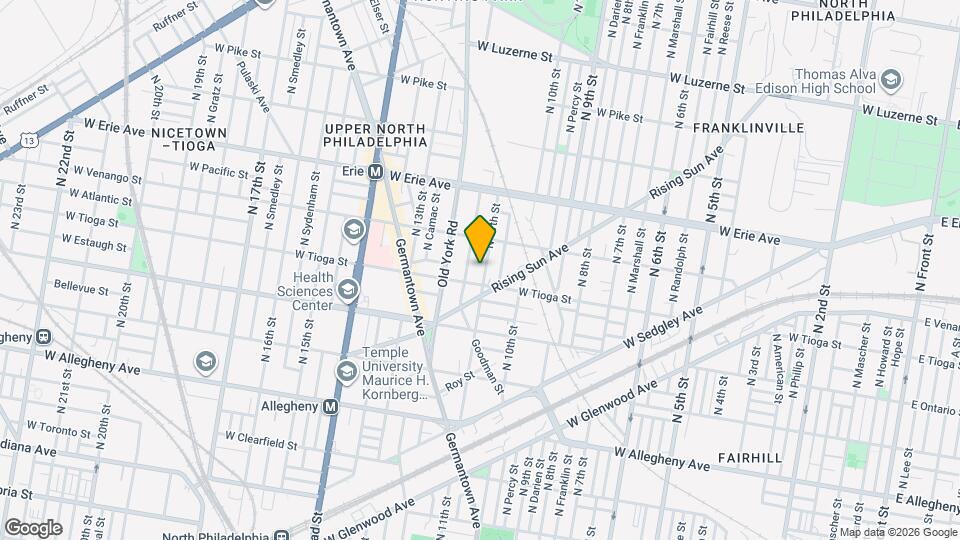 3518 N 11th St, Unit 1st Fl Map and Location Details