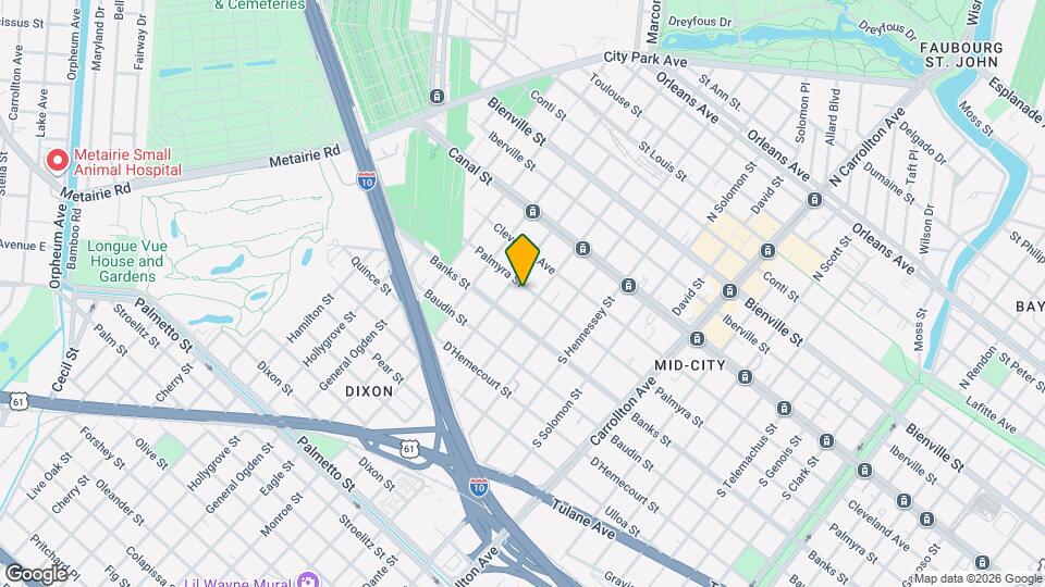 4518 Palmyra St Map and Location Details