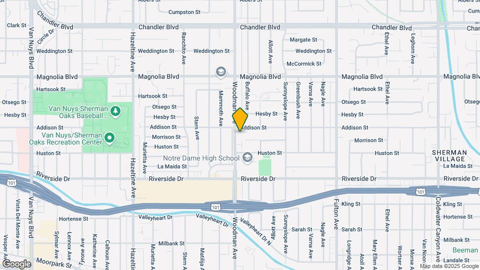 4940 Woodman Ave Mapa y Detalles de la Ubicación