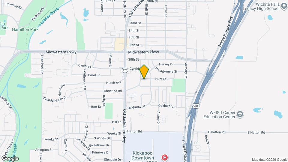 1407 Hunt St Map and Location Details