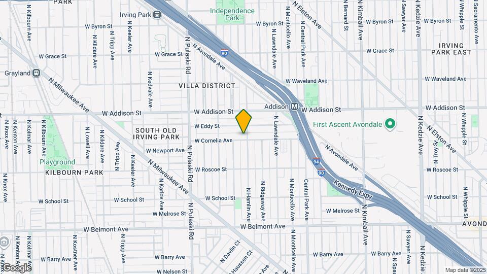 3806 W Cornelia Ave, Unit #1 Map and Location Details