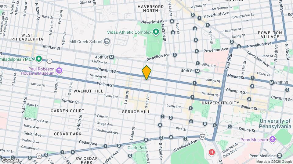 4313 Sansom St, Unit 2A Mapa y Detalles de la Ubicación