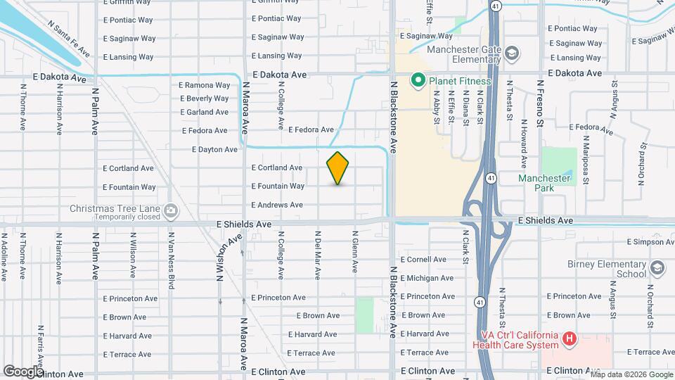 1404-1406 E Fountain Way Map and Location Details