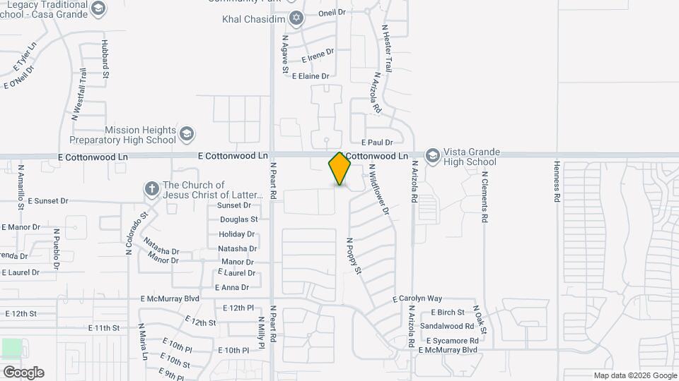 1546 N Desert Willow St Map and Location Details