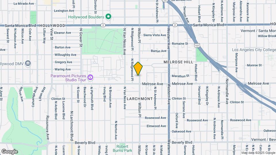 725 N Wilton Pl Map and Location Details