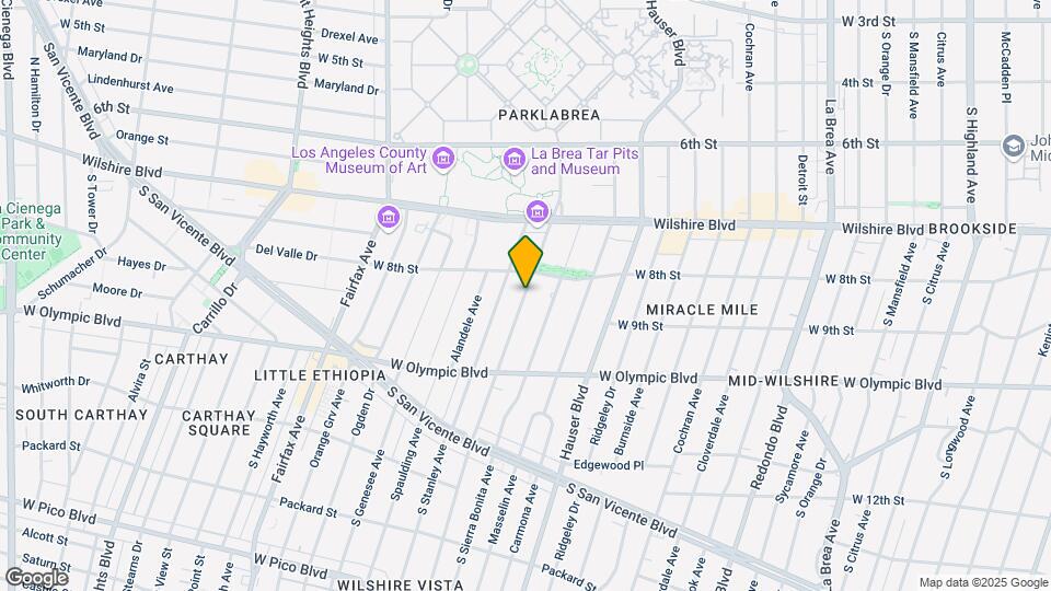 840 S Curson Ave Map and Location Details