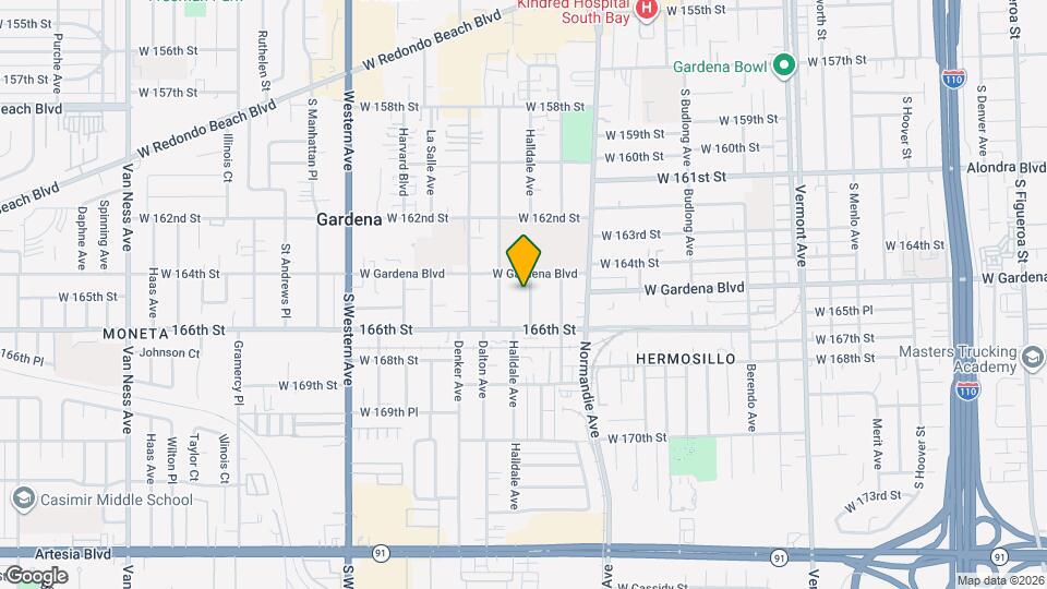 16421 Halldale Ave Map and Location Details