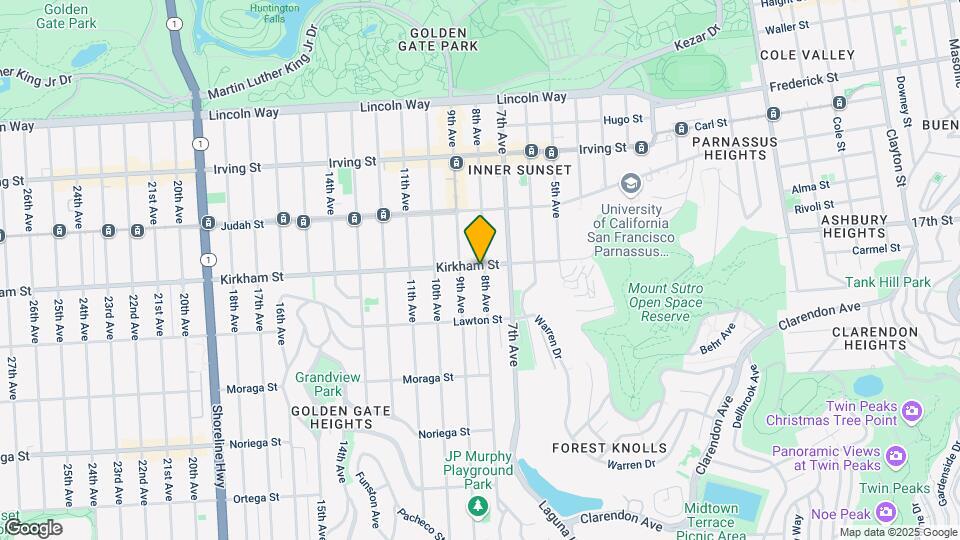 409 Kirkham St, Unit 1 Map and Location Details