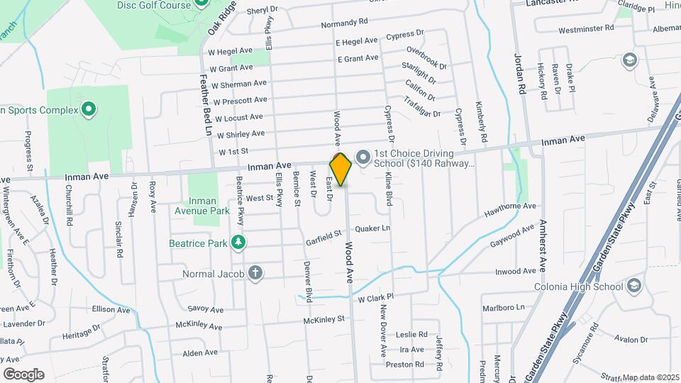 927 Wood Ave Map and Location Details