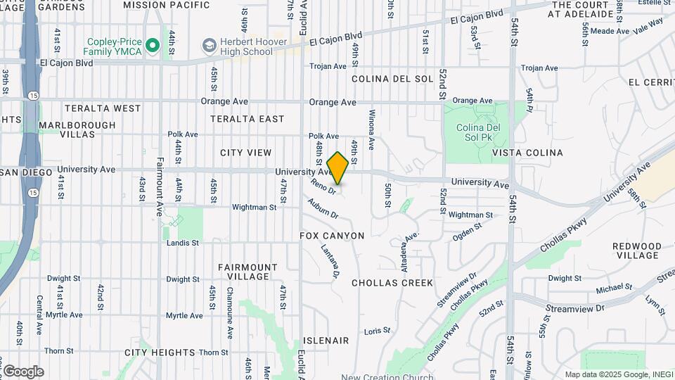 3814 Estrella Ave Map and Location Details