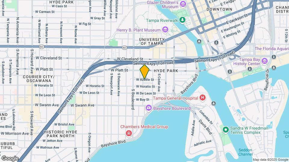 616 W Azeele St, Unit #3 Mapa y Detalles de la Ubicación