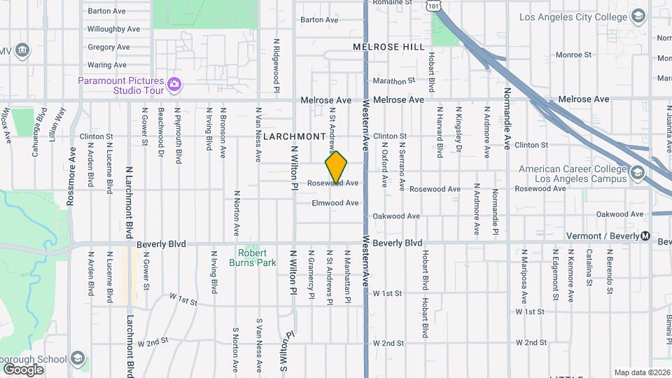 4852 Rosewood Ave, Unit 8 Map and Location Details