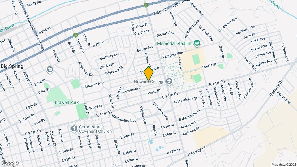 1513 Sycamore St Map and Location Details