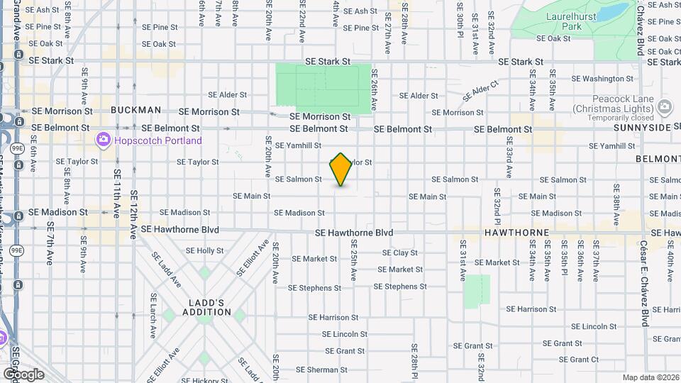 2411 SE Main St, Unit Hawthorne Apt Map and Location Details