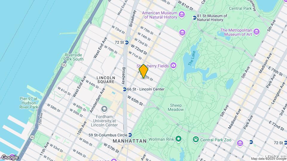 49 W 68th St Mapa y Detalles de la Ubicación