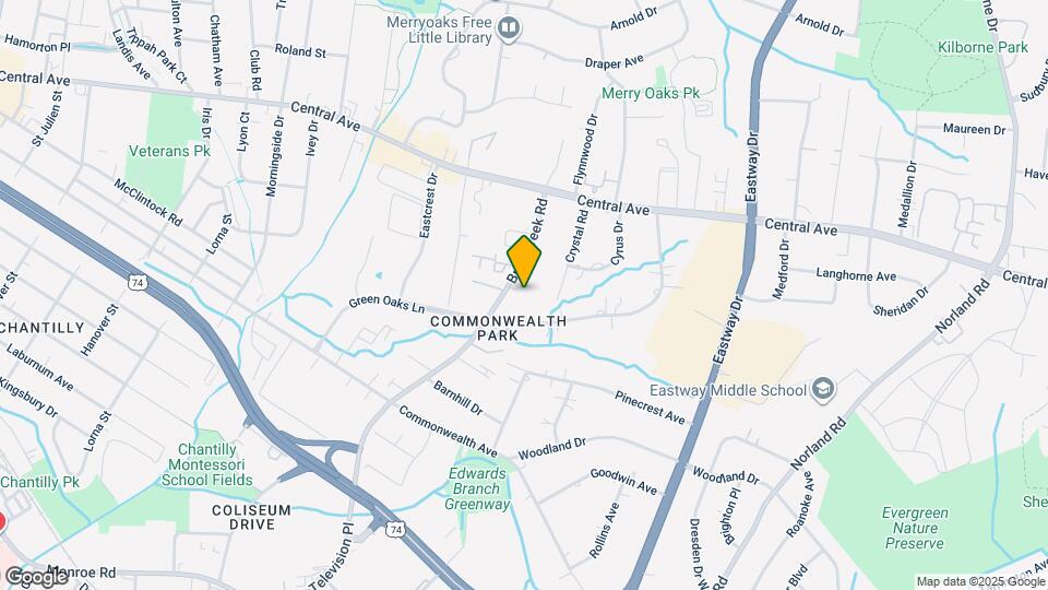 1418 Briar Creek Rd Map and Location Details