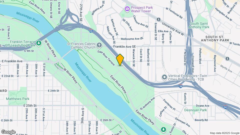 1633 E River Ter Map and Location Details