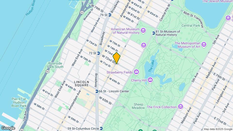 58 W 72nd St Mapa y Detalles de la Ubicación