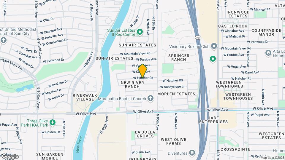 9573 W Hatcher Rd Map and Location Details
