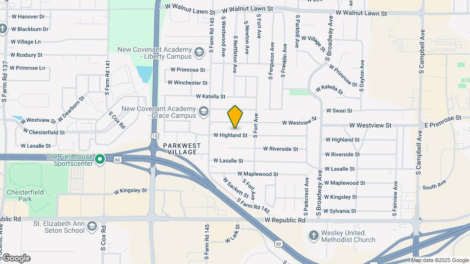 1417 W Highland St Map and Location Details
