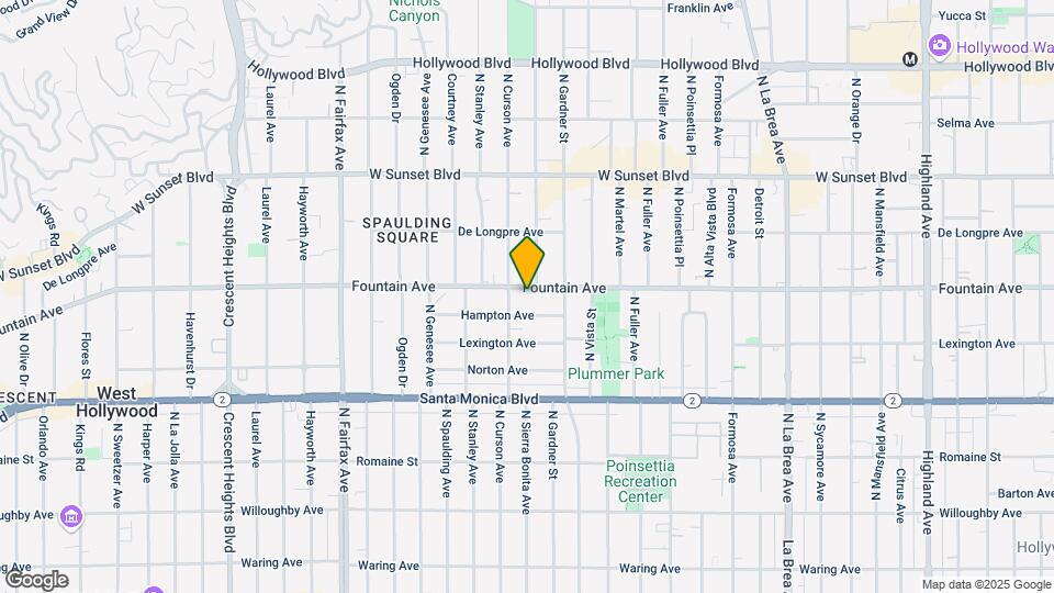 7540 Fountain Ave Map and Location Details