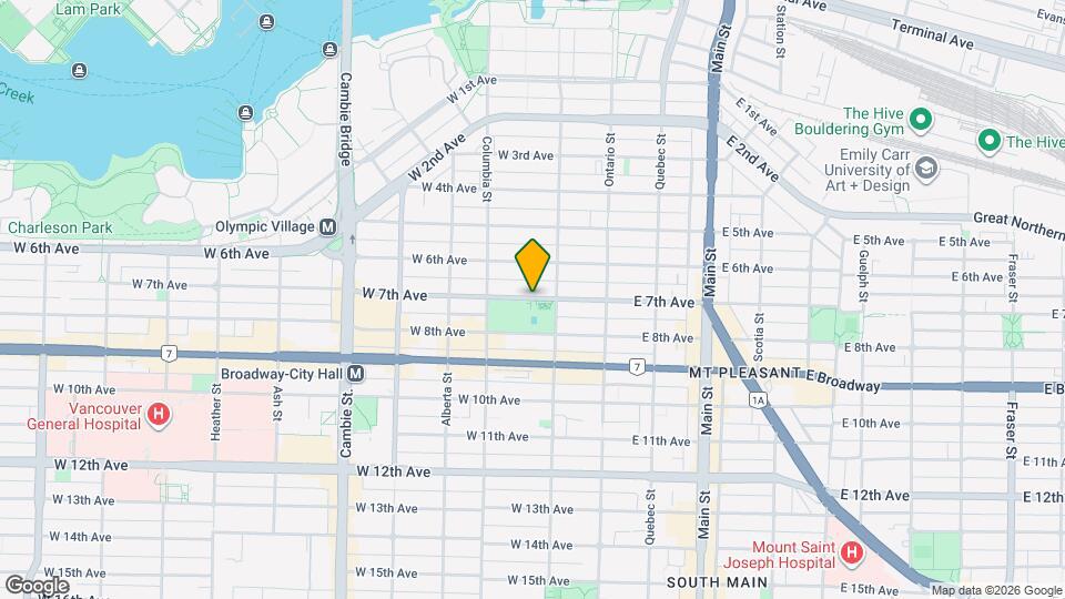 136 W 7th Ave Map and Location Details