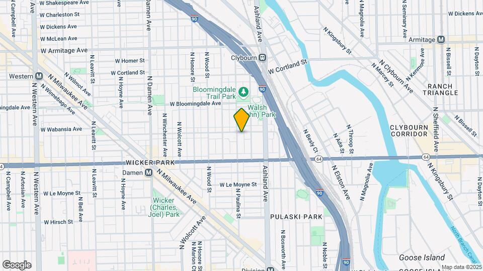 1655 N Paulina St Map and Location Details