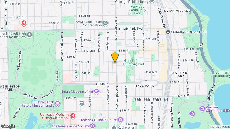 5410-5412 S Woodlawn Ave Map and Location Details