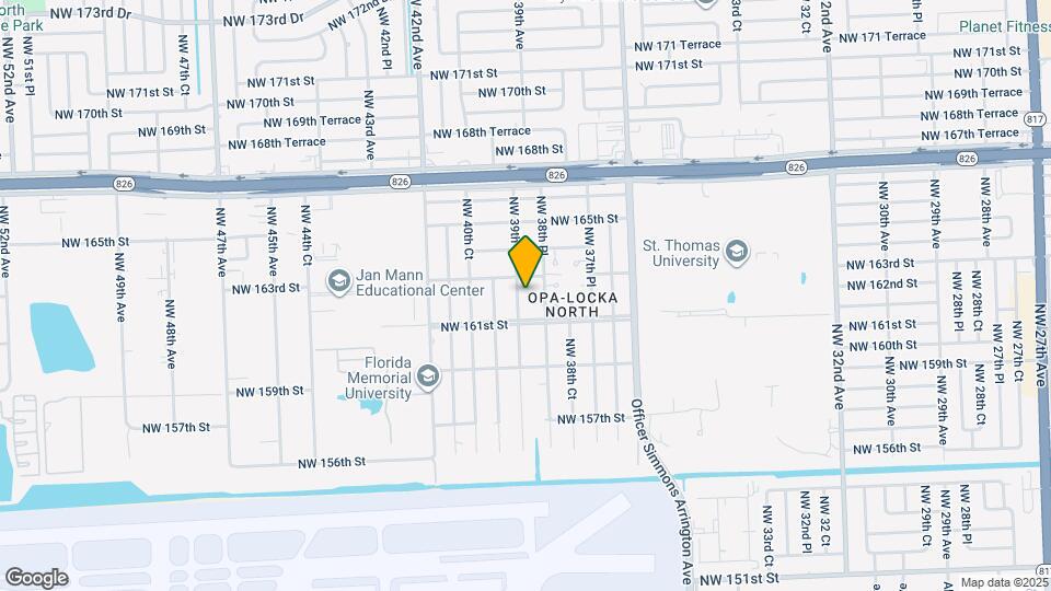 16205 NW 39th Ct Map and Location Details