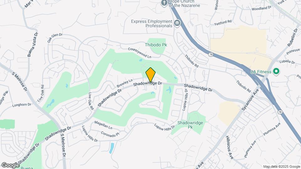 1095 Shadowridge Dr Map and Location Details