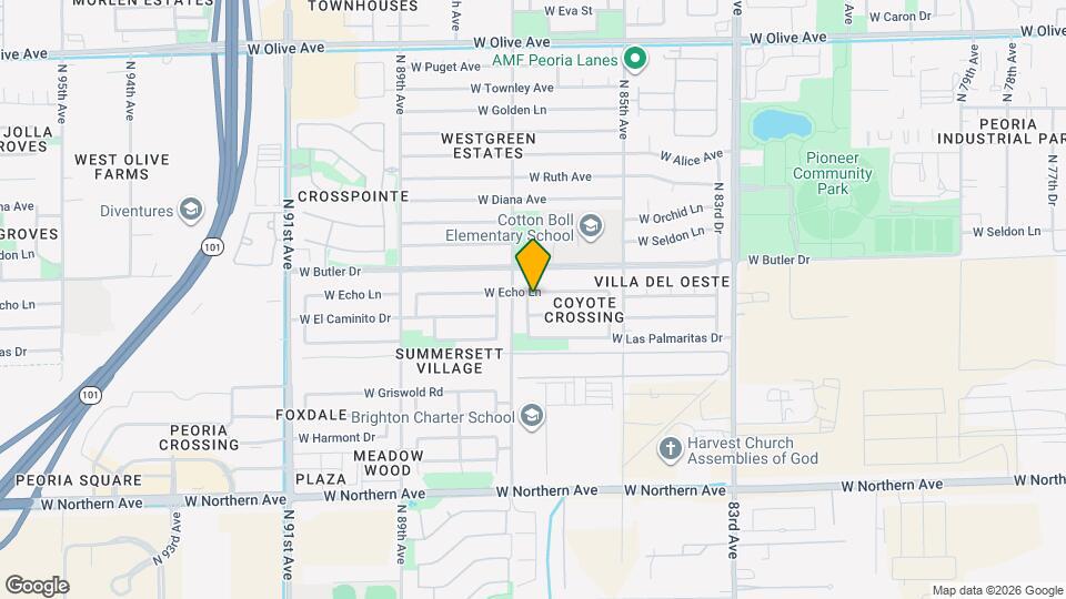 8629 W Echo Ln Map and Location Details