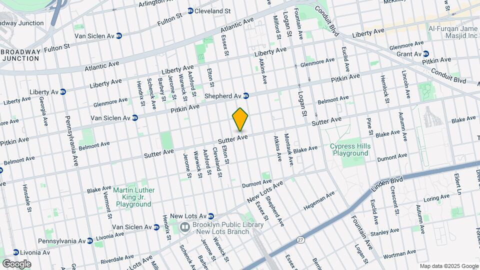 1017 Sutter Ave Mapa y Detalles de la Ubicación